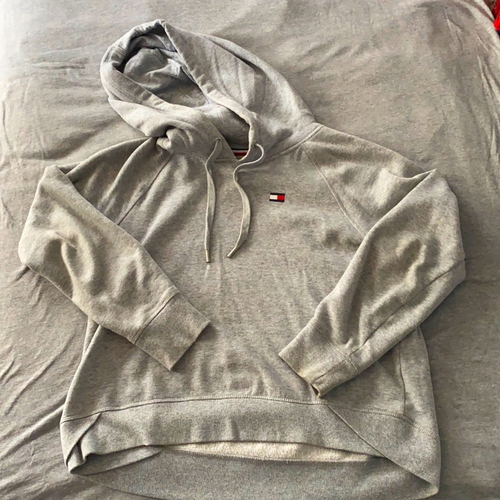 Grey tommy hilfiger hoodie